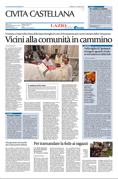 Avvenire - pagina diocesana del 29/10/2023